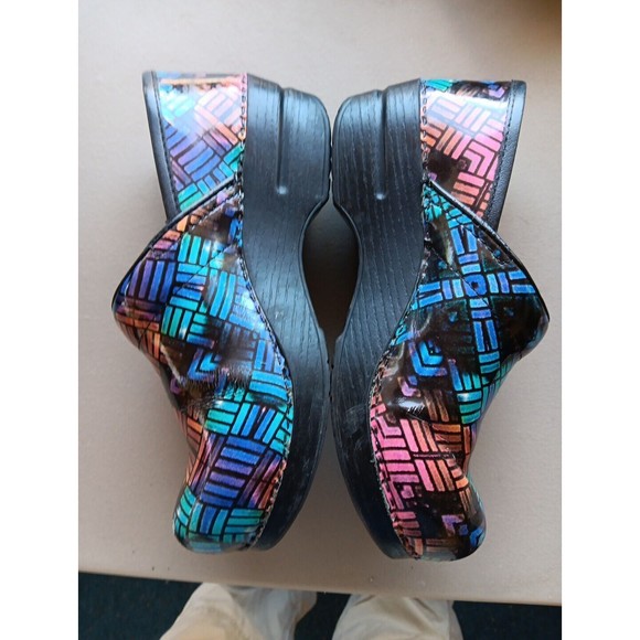 Dansko Patent Leather Nurse Professional Color Weave Clog Shoe  EU 37 US 6.5 - Picture 12 of 14